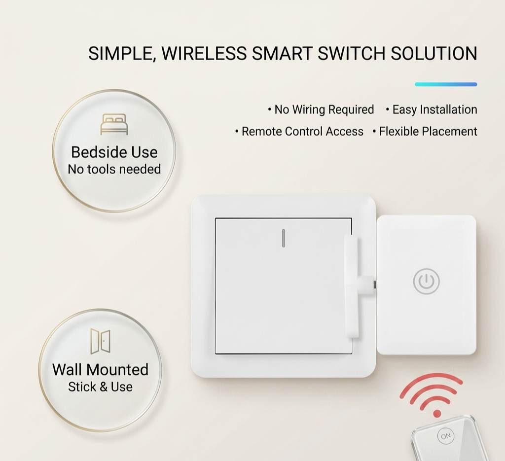 Lazy Switch™ – Wireless Light Switch with Remote