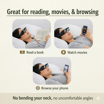 Lazy Glasses for Lying Down – Hands-Free Reading & Phone Viewing